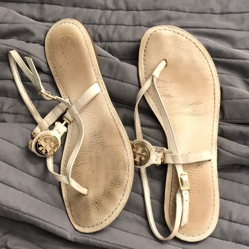 Tory Burch white sandals